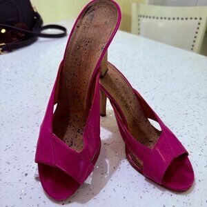 Vintage Paris Charles Jourdan Pink Magenta Leather Size 8